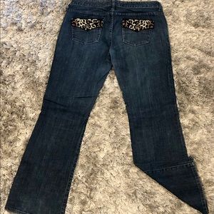 Dark denim bootcut jean